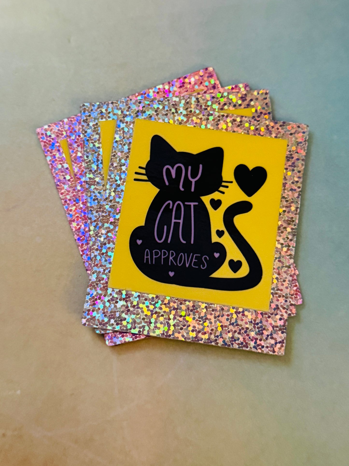 My Cat Approves Glitter Sticker