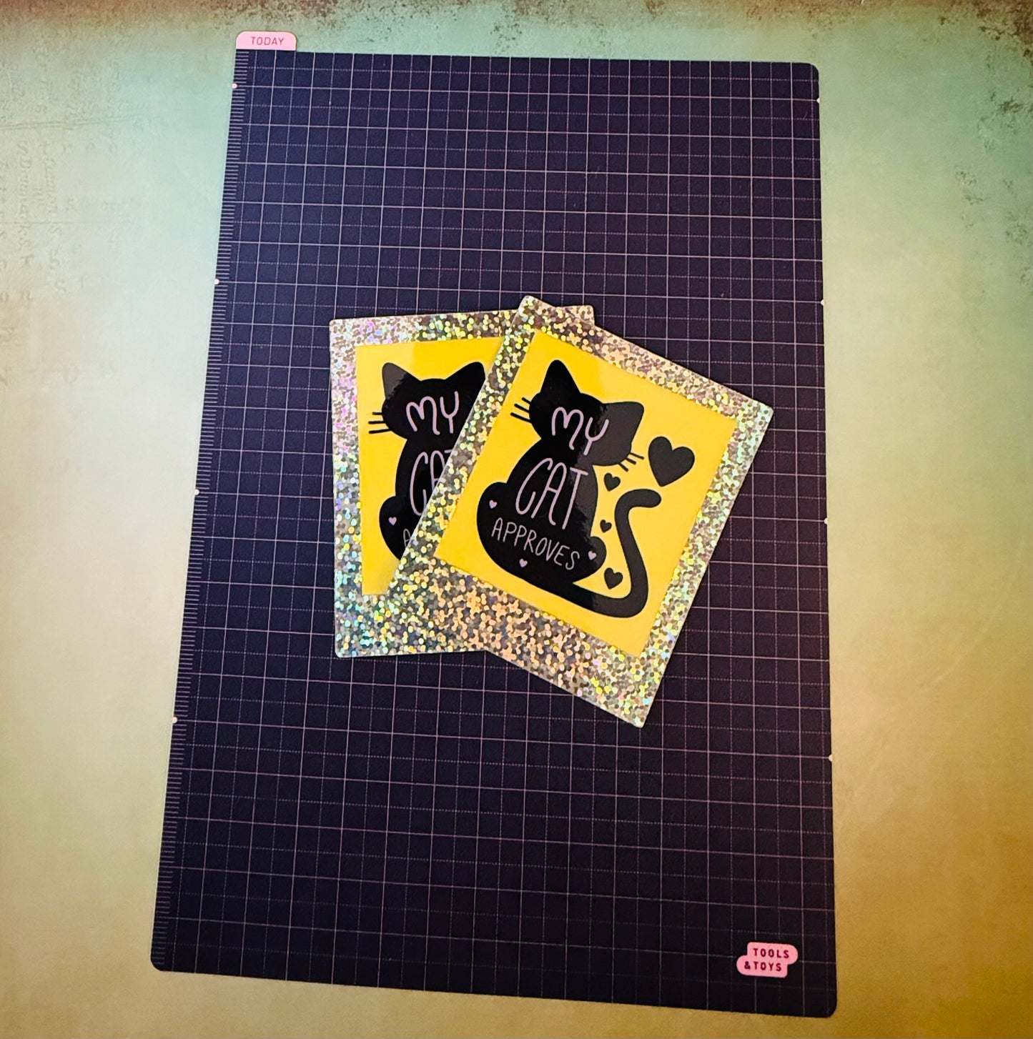My Cat Approves Glitter Sticker