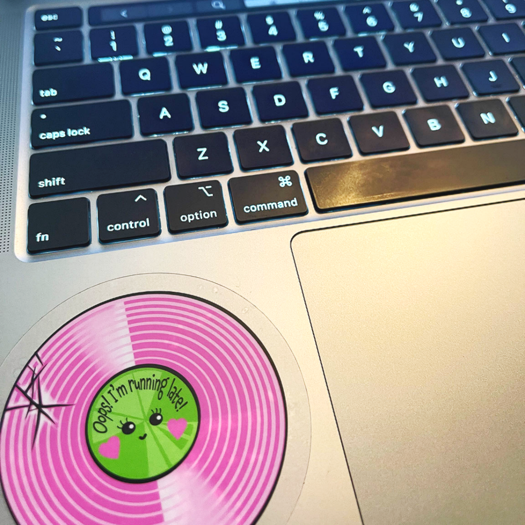 Broken Record Clear Sticker