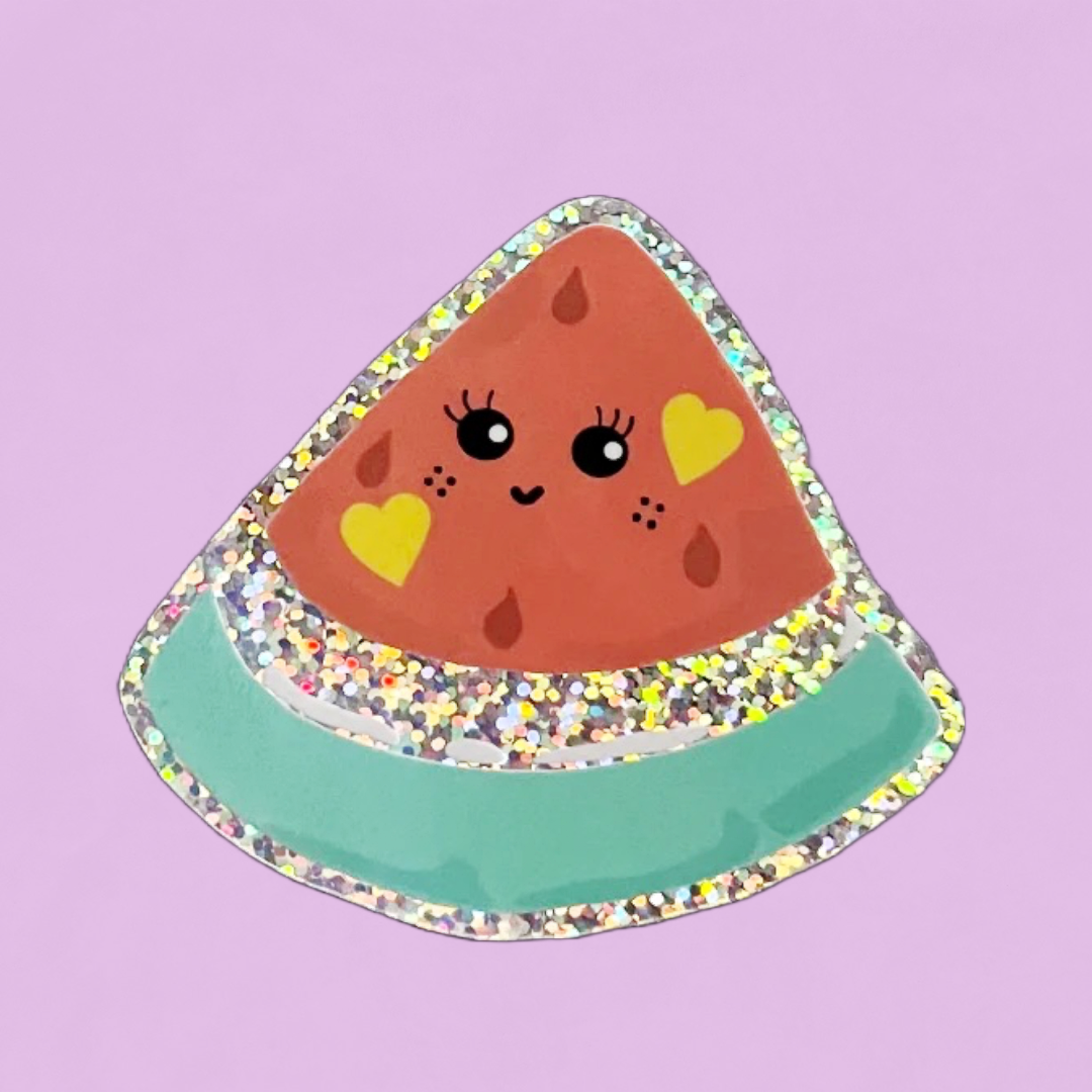 Happy Watermelon Glitter Sticker