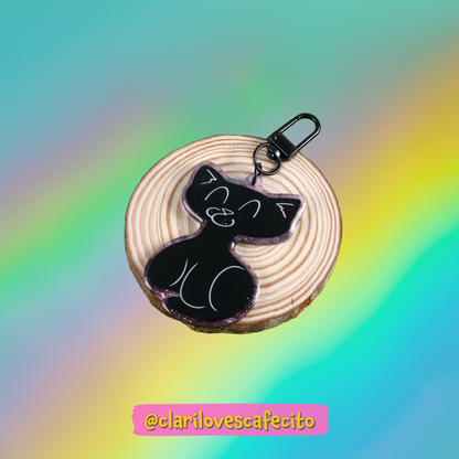 Sparkly Cat Keychain