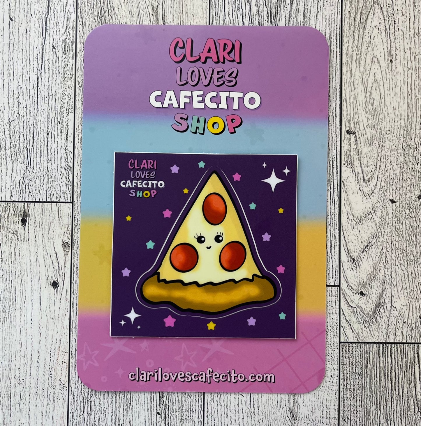 Pepperoni Pizza Yum Kiss-Cut Sticker