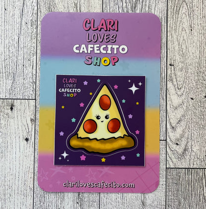 Pepperoni Pizza Yum Kiss-Cut Sticker