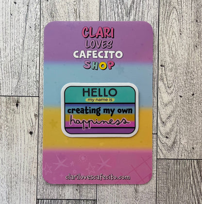 Hello My Name Is Clear Sticker