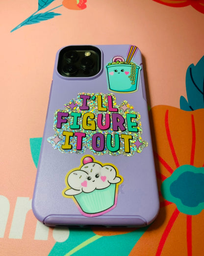 I'll Figure It Out Glitter Sticker