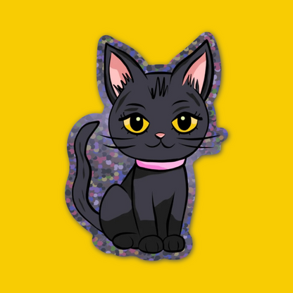 Kitty Meow Glitter Sticker