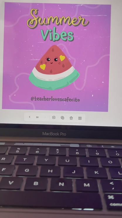 Happy Watermelon Glitter Sticker