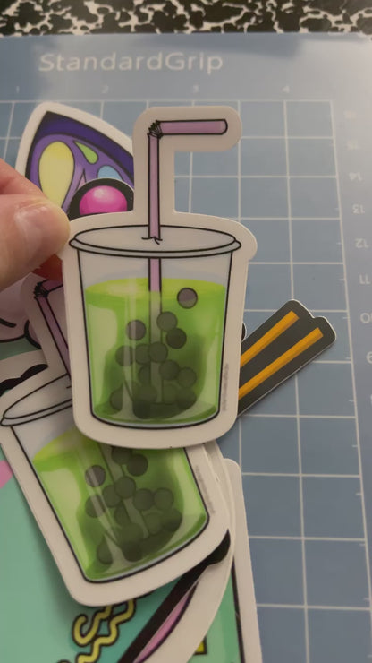 Matcha Latte Clear Sticker