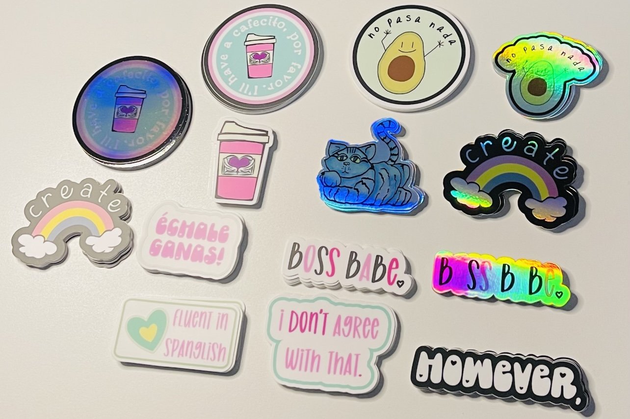 Create Rainbow Dreams Holographic Sticker