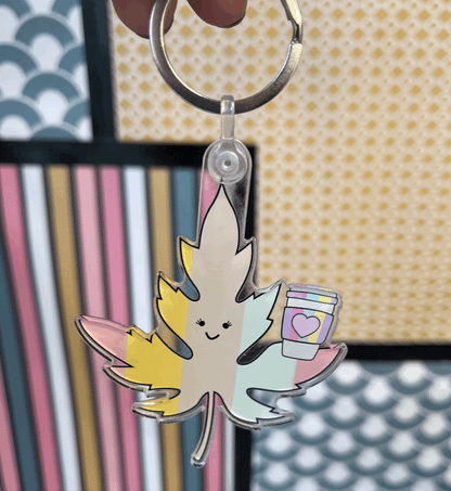 Cafecito Leaf Keychain