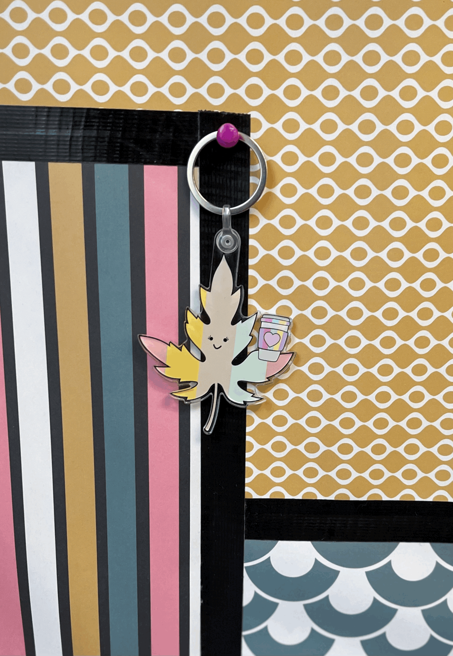 Cafecito Leaf Keychain