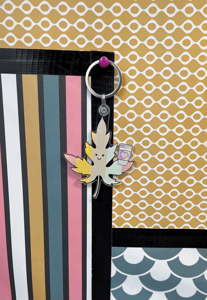 Cafecito Leaf Keychain