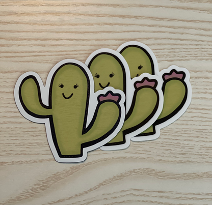 Happy Cactus Sticker